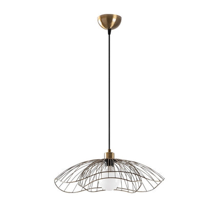 Φωτιστικό Οροφής Farac E27 Μεταλλικό Μονόφωτο Χρώμα Χρυσό Vintage Ø50x31/111