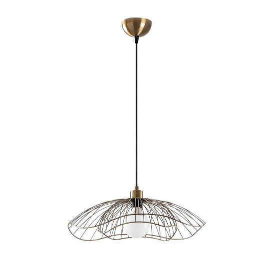 Φωτιστικό Οροφής Farac E27 Μεταλλικό Μονόφωτο Χρώμα Χρυσό Vintage Ø50x31/111