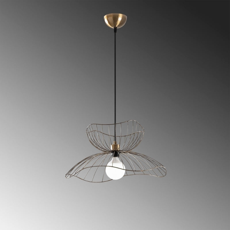 Φωτιστικό Οροφής Farac E27 Μεταλλικό Μονόφωτο Χρώμα Χρυσό Vintage Ø50x31/111