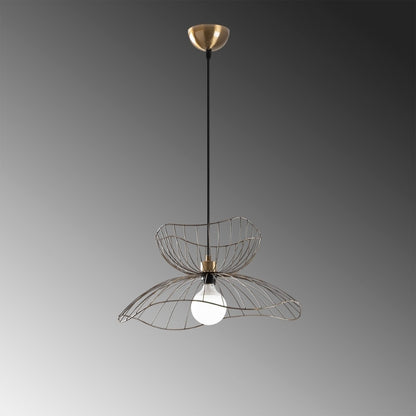 Φωτιστικό Οροφής Farac E27 Μεταλλικό Μονόφωτο Χρώμα Χρυσό Vintage Ø50x31/111