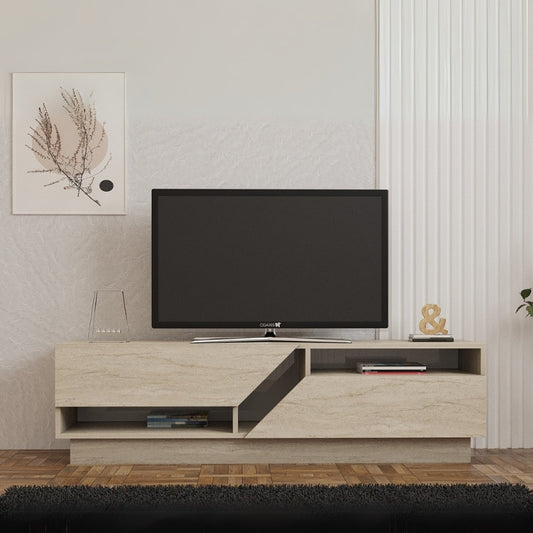 Έπιπλο Τηλεόρασης Koza Χρώμα Travertine 160x40x45