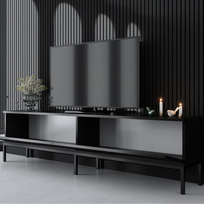 Έπιπλο Τηλεόρασης Lord Χρώμα Μαύρο 180x30x47