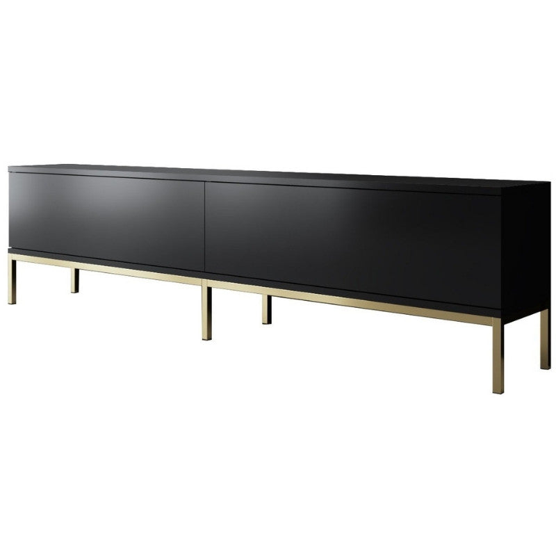 Έπιπλο Τηλεόρασης Lord Χρώμα Μαύρο - Χρυσό 180x30x47