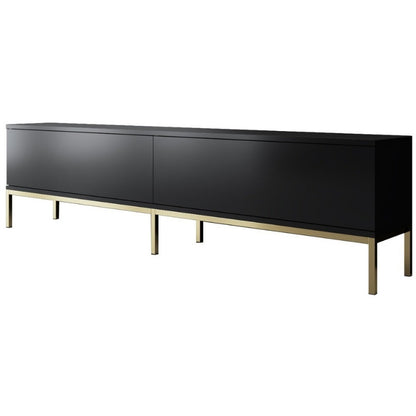 Έπιπλο Τηλεόρασης Lord Χρώμα Μαύρο - Χρυσό 180x30x47