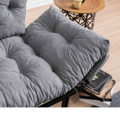 Καναπές - Κρεβάτι Nitta Διθέσιος Υφασμάτινος Χρώμα Γκρι 155x70x85