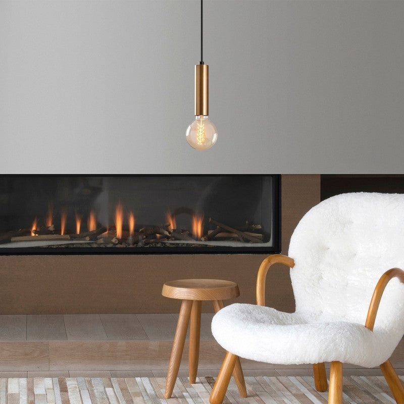 Φωτιστικό Οροφής Lizy E27 Μεταλλικό Μονόφωτο Χρώμα Χρυσό Vintage Φ4x111