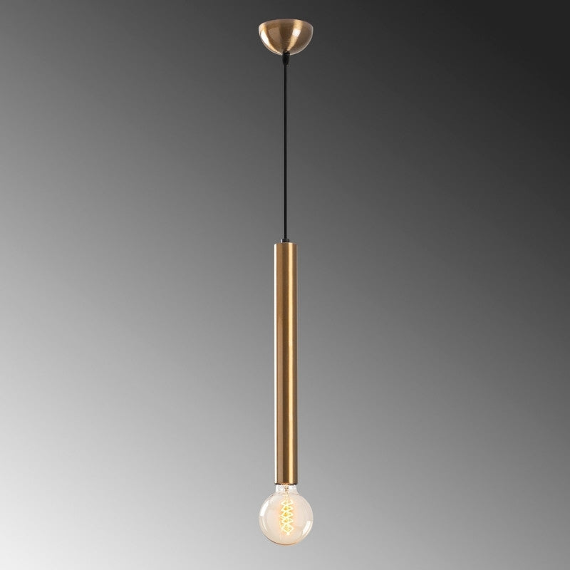 Φωτιστικό Οροφής Lizy I E27 Μεταλλικό Μονόφωτο Χρώμα Χρυσό Vintage Φ4x139