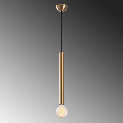 Φωτιστικό Οροφής Lizy I E27 Μεταλλικό Μονόφωτο Χρώμα Χρυσό Vintage Φ4x139