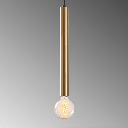 Φωτιστικό Οροφής Lizy I E27 Μεταλλικό Μονόφωτο Χρώμα Χρυσό Vintage Φ4x139