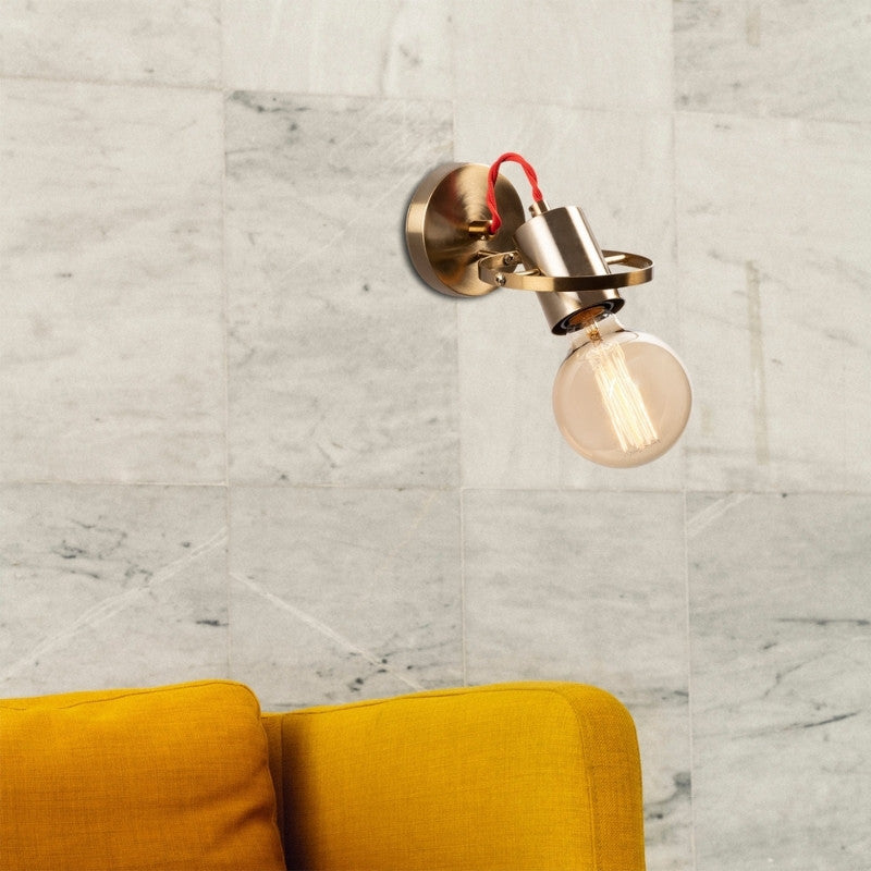 Απλίκα Τοίχου Asen E27 Μεταλλική Χρώμα Χρυσό Vintage 12x17x13