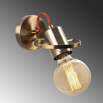 Απλίκα Τοίχου Asen E27 Μεταλλική Χρώμα Χρυσό Vintage 12x17x13