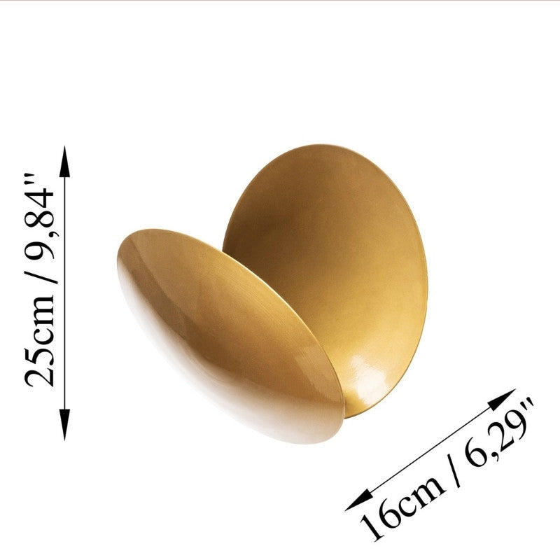 Απλίκα Τοίχου LED Mimoza Μεταλλική Χρώμα Χρυσό 25x16x25