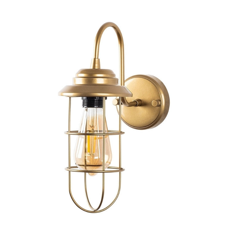 Απλίκα Τοίχου Vole E27 Μεταλλική Χρώμα Χρυσό 10x12x32