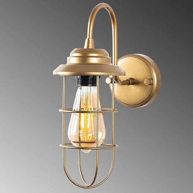 Απλίκα Τοίχου Vole E27 Μεταλλική Χρώμα Χρυσό 10x12x32