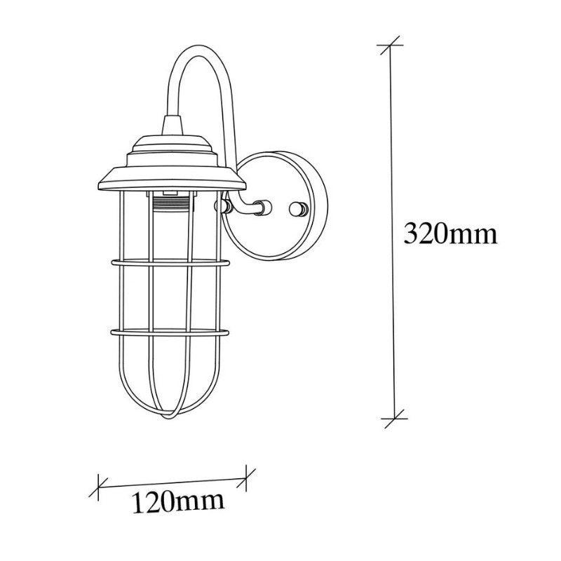 Απλίκα Τοίχου Vole E27 Μεταλλική Χρώμα Χρυσό 10x12x32
