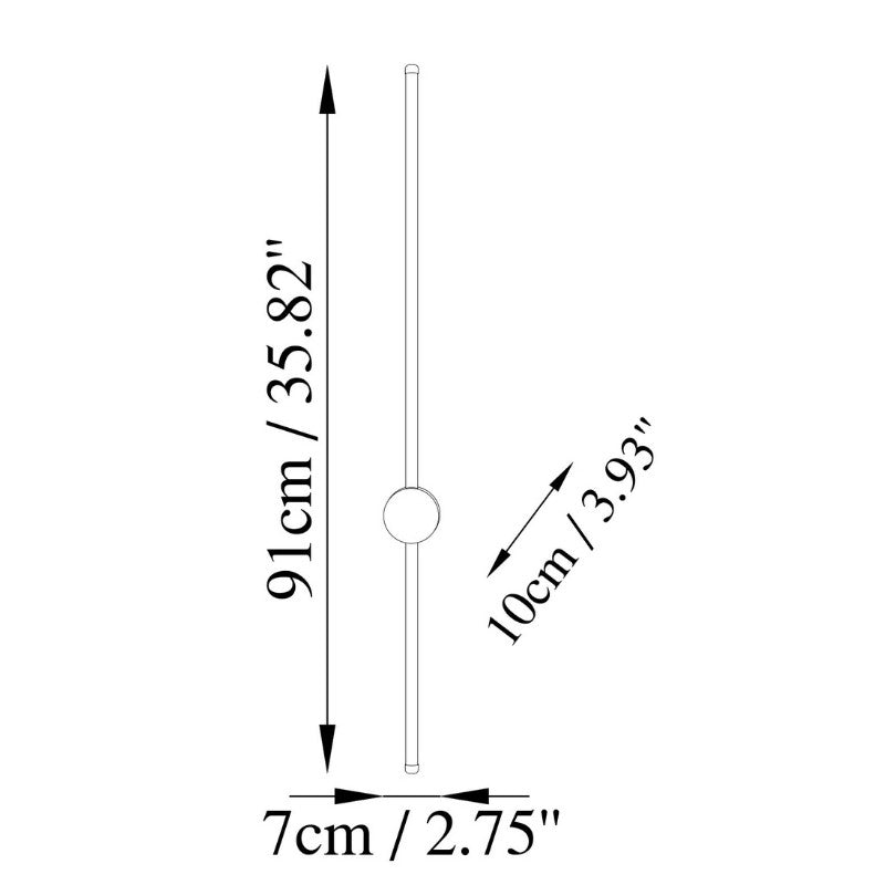 Απλίκα Τοίχου LED Trooper Μεταλλική Χρώμα Γκρι 7x10x91
