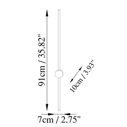 Απλίκα Τοίχου LED Trooper Μεταλλική Χρώμα Γκρι 7x10x91