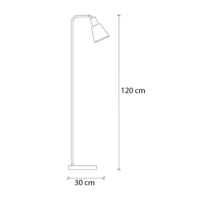 Φωτιστικό Δαπέδου Balbin E27 Μεταλλικό Χρώμα Μαύρο - Χρυσό Vintage Ø30x120