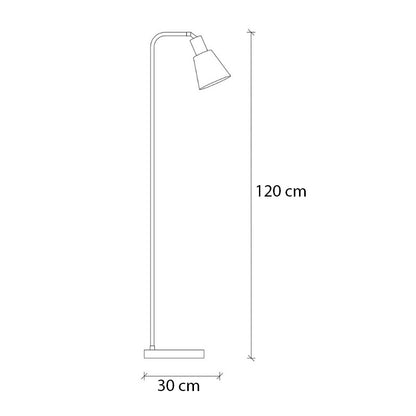 Φωτιστικό Δαπέδου Balbin E27 Μεταλλικό Χρώμα Μαύρο - Χρυσό Vintage Ø30x120