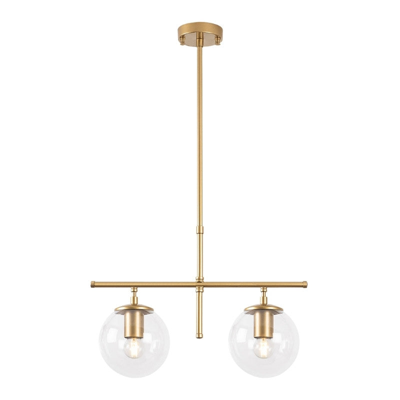 Φωτιστικό Οροφής Nilufer E27 Μεταλλικό Δίφωτο Χρώμα Χρυσό 52x15x76