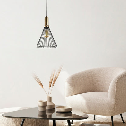 Φωτιστικό Οροφής Mentor E27 Μεταλλικό Μονόφωτο Χρώμα Μαύρο Ø24x140