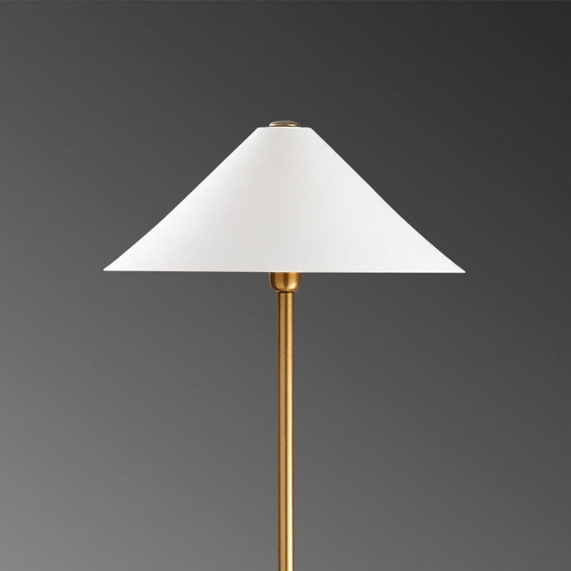 Φωτιστικό Δαπέδου Cansu E27 Μεταλλικό Χρώμα Λευκό - Χρυσό Ø46x150