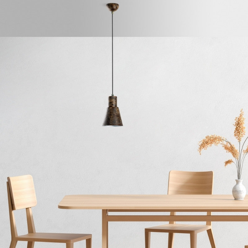 Φωτιστικό Οροφής Vinci I E27 Μεταλλικό Μονόφωτο Χρώμα Χάλκινο Vintage Ø14x114