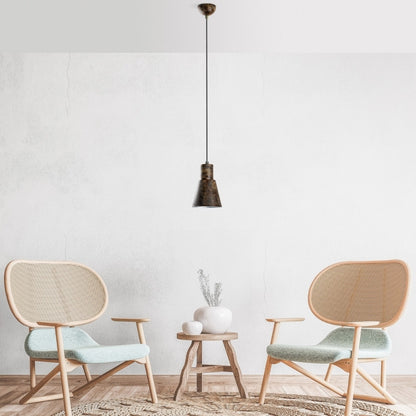 Φωτιστικό Οροφής Vinci I E27 Μεταλλικό Μονόφωτο Χρώμα Χάλκινο Vintage Ø14x114