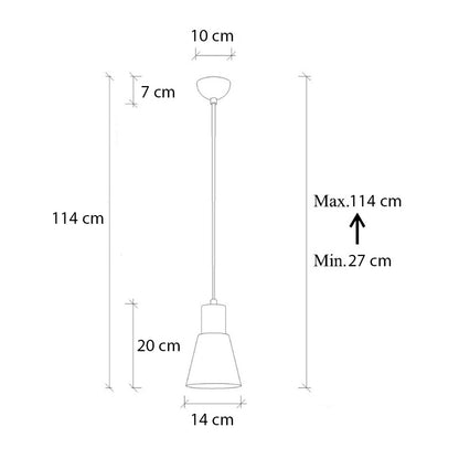 Φωτιστικό Οροφής Vinci I E27 Μεταλλικό Μονόφωτο Χρώμα Χάλκινο Vintage Ø14x114