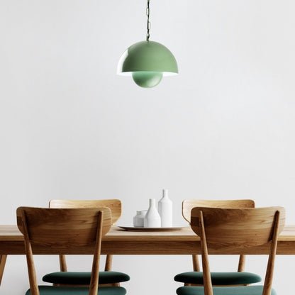 Φωτιστικό Οροφής Neptun E27 Μεταλλικό Μονόφωτο Χρώμα Πράσινο Ø30x70