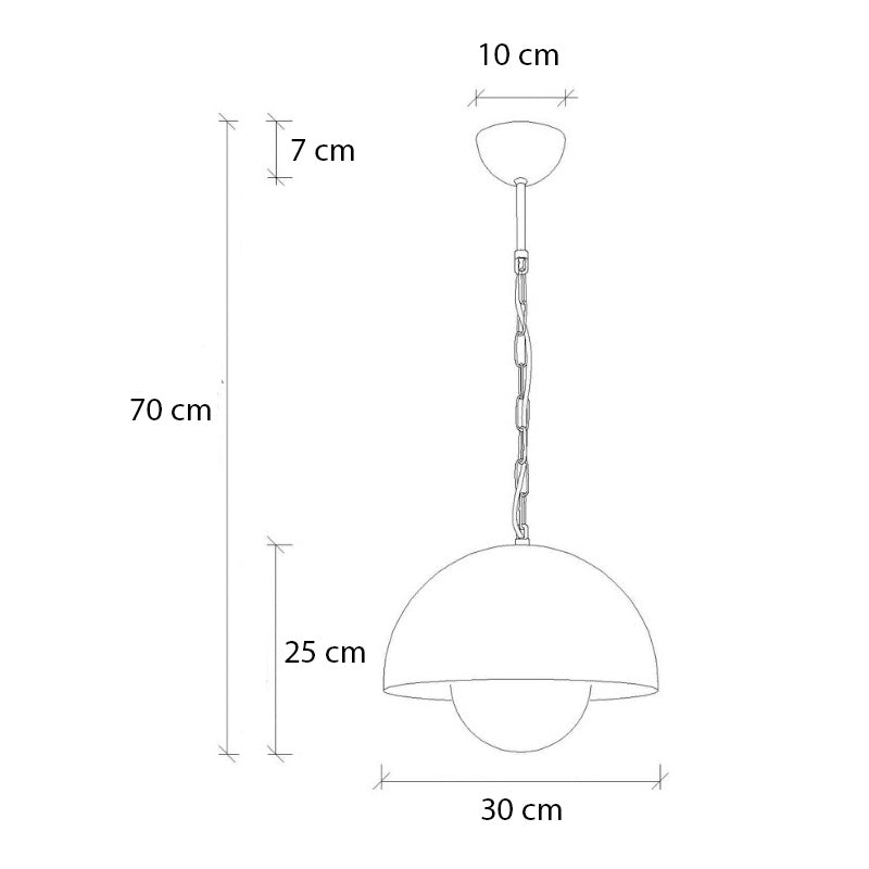 Φωτιστικό Οροφής Neptun E27 Μεταλλικό Μονόφωτο Χρώμα Πράσινο Ø30x70