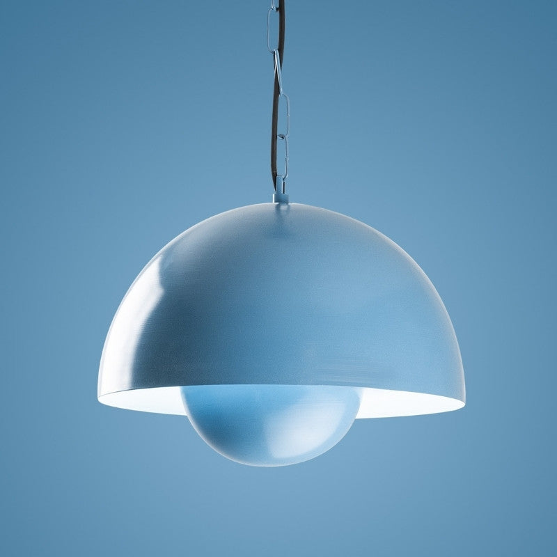 Φωτιστικό Οροφής Neptun E27 Μεταλλικό Μονόφωτο Χρώμα Γαλάζιο Ø30x70