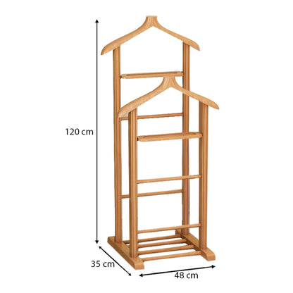 Επιδαπέδια Κρεμάστρα Beta II Ξύλινη Χρώμα Φυσικό 48x35x120