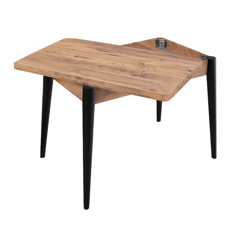 Τραπέζι Dolunay Επεκτεινόμενο Χρώμα Atlantic Pine - Μαύρο 100x60(120x100)x79,5