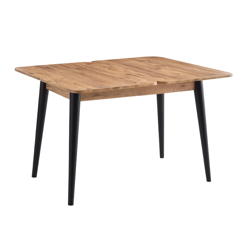 Τραπέζι Dolunay Επεκτεινόμενο Χρώμα Atlantic Pine - Μαύρο 100x60(120x100)x79,5