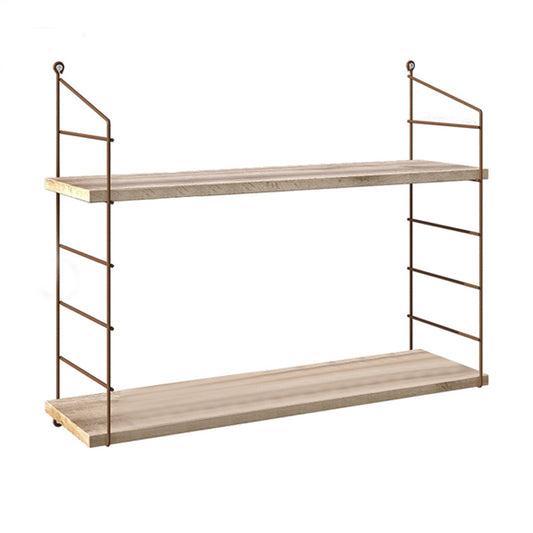 Ραφιέρα Τοίχου Armoni Χρώμα Sacramento Oak - Καφέ Μέταλλο 72x20x58