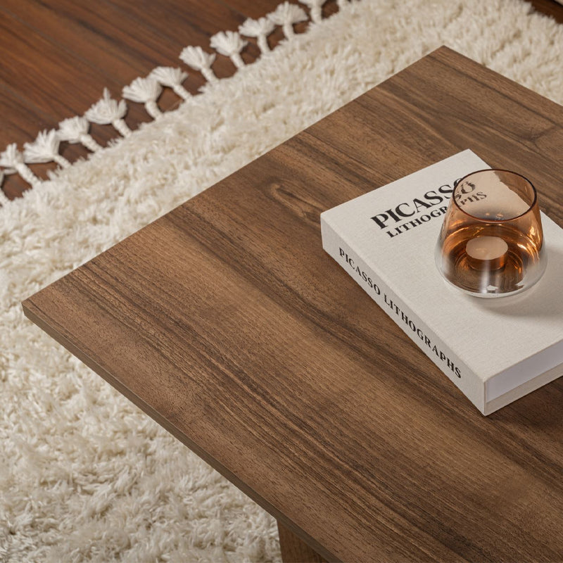 Τραπεζάκι Σαλονιού Sabin Χρώμα Καρυδί 119x60x40