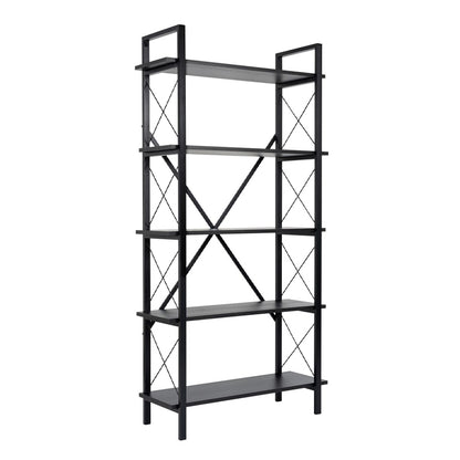 Βιβλιοθήκη Elysian Χρώμα Μαύρο 90x33,5x180