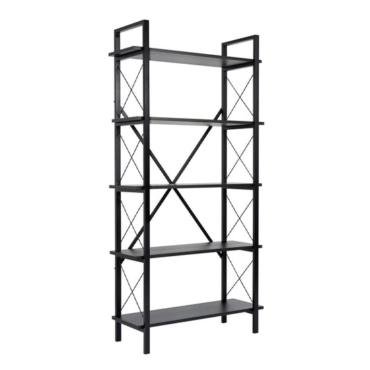 Βιβλιοθήκη Elysian Χρώμα Μαύρο 90x33,5x180