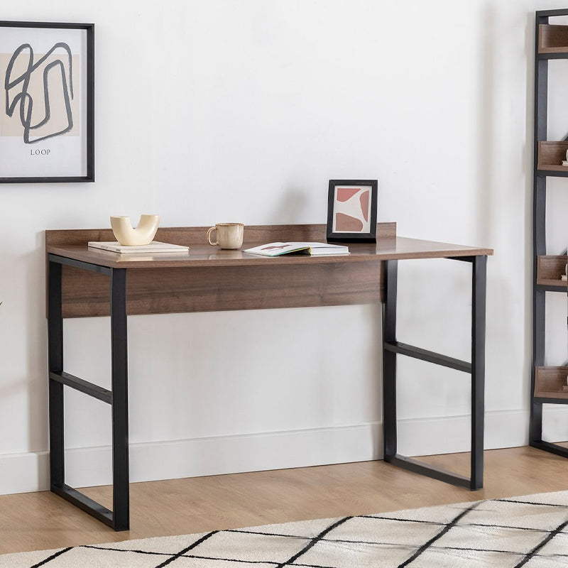 Γραφείο Εργασίας Rana Χρώμα Καρυδί - Μαύρο 120x60x78,8