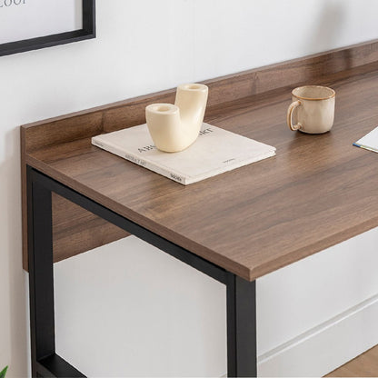 Γραφείο Εργασίας Rana Χρώμα Καρυδί - Μαύρο 120x60x78,8