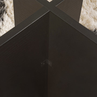 Τραπεζάκι Σαλονιού Vetrino Γυάλινο Χρώμα Μαύρο 105x65x40