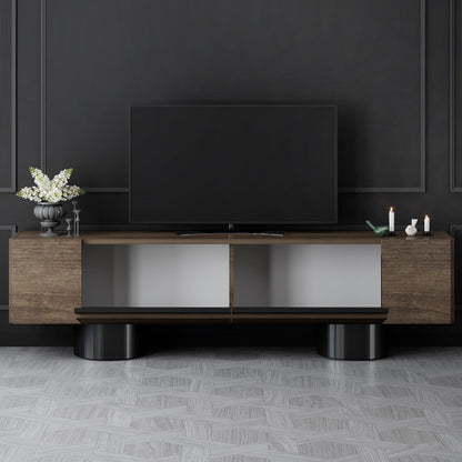 Έπιπλο Τηλεόρασης Haven Χρώμα Καρυδί 180x30x50