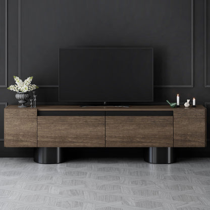 Έπιπλο Τηλεόρασης Haven Χρώμα Καρυδί 180x30x50