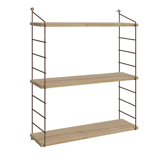 Ραφιέρα Τοίχου Armoni Χρώμα Sapphire Oak - Καφέ Μέταλλο 72x20x85