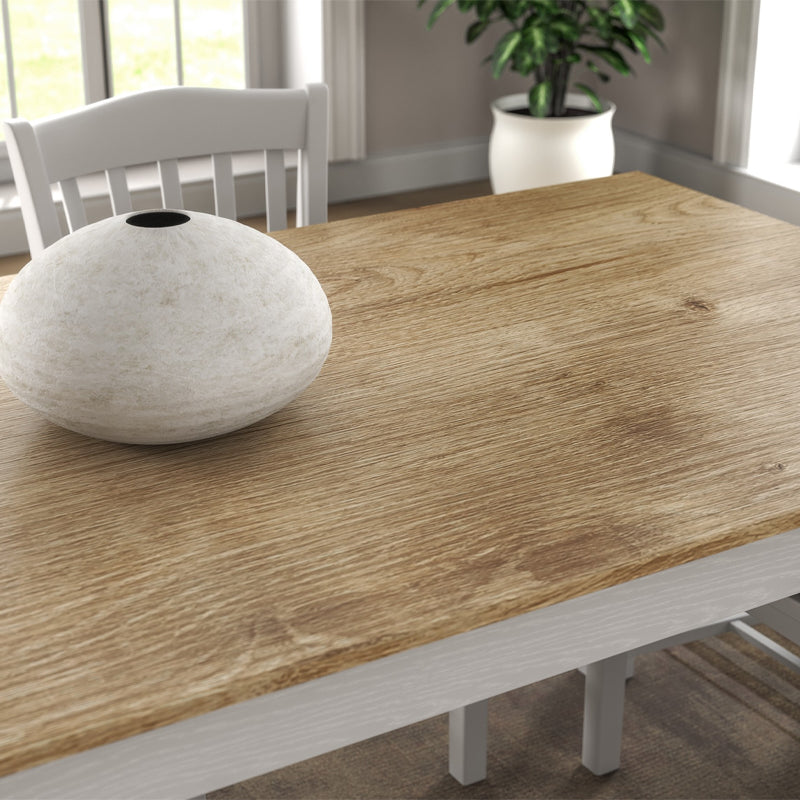 Τραπέζι Fira Χρώμα Λευκό - Φυσικό Οξιάς 180x90x78