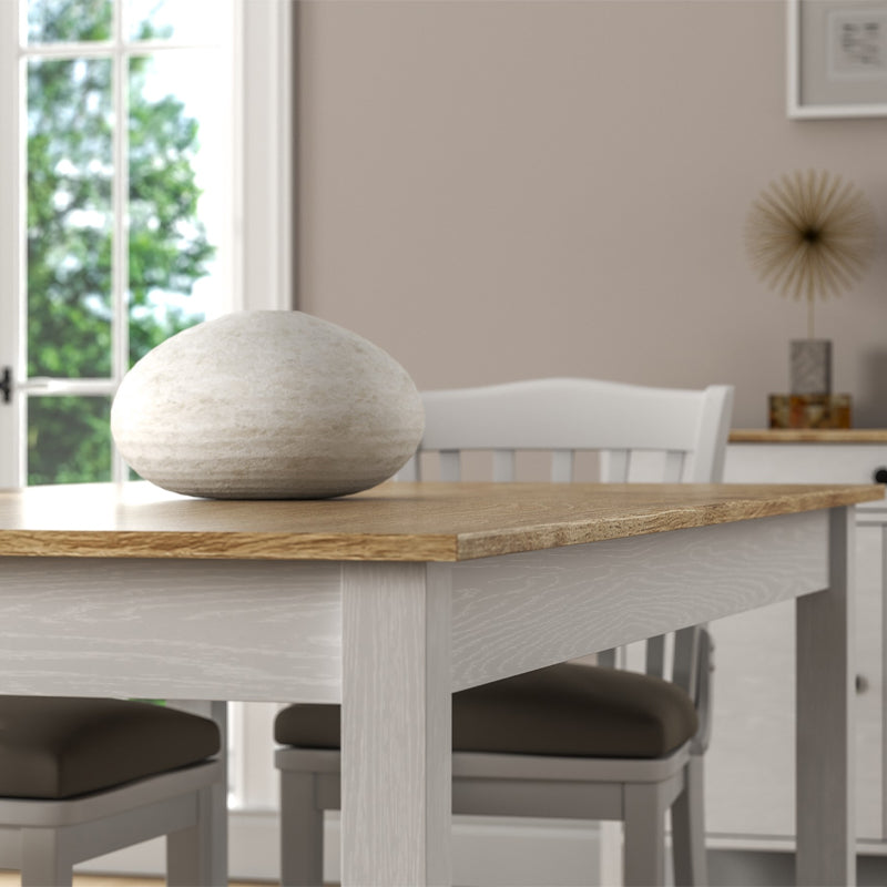 Τραπέζι Fira Χρώμα Λευκό - Φυσικό Οξιάς 180x90x78