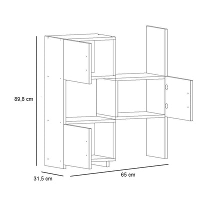 Ντουλάπι Κουζίνας - Μπάνιου Anna Χρώμα Λευκό 65x31,5x89,8