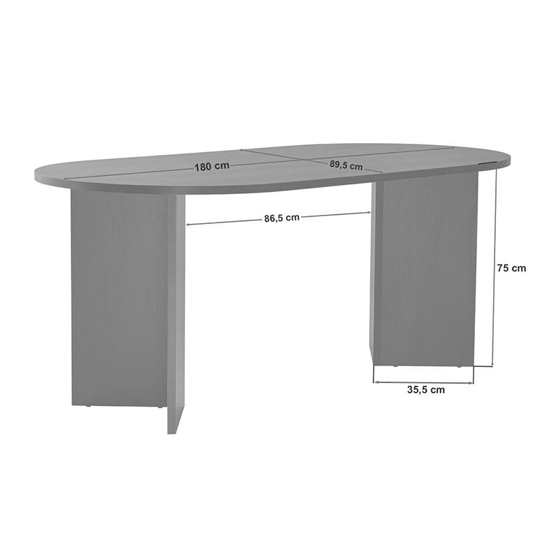 Τραπέζι Sablin Χρώμα Λευκό 180x89,5x75