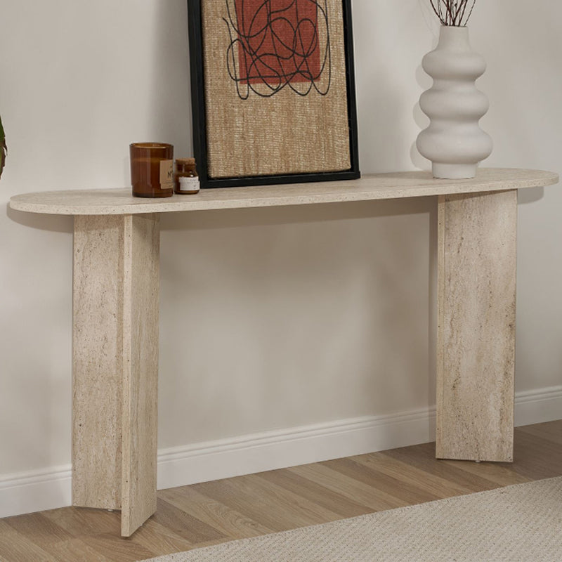 Κονσόλα Sira Χρώμα Travertine 150x35x75